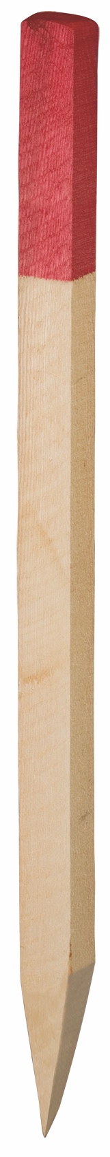 Hartholz-Vermessungspflöcke, Kopf rot, 40 x 30 x 1000 mm