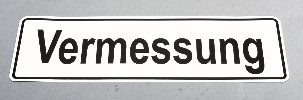 Magnet-Fahrzeugschild "Vermessung"