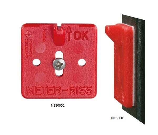 Meterrissmarke mit Nase