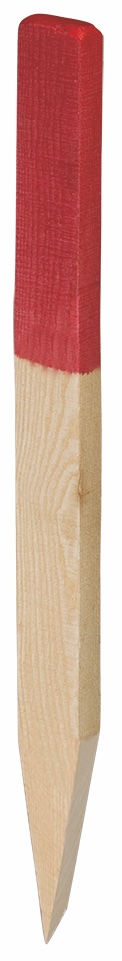 Hartholz-Vermessungspflöcke, Kopf rot, 40 x 20 x 550 mm
