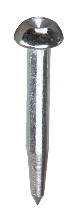 Vermarkungsbolzen mit halbrundem Kopf und Zentrierung, L 75 mm