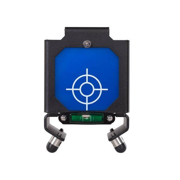 Standard-Zieltafel – blau, mit Libelle und Füßen für Kanalbaulaser Zeta-Serie G