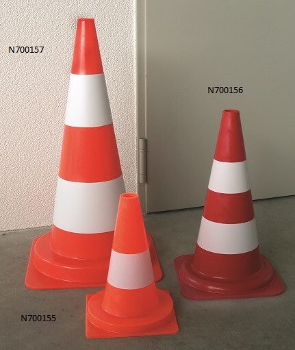 PVC-Warnkegel, Tagesleuchtfarbe, Höhe 32 cm
