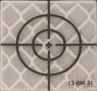 Reflex-Zielmarke, schwarz/silber, Standard-Zielbild, sk, 20 x 20 mm