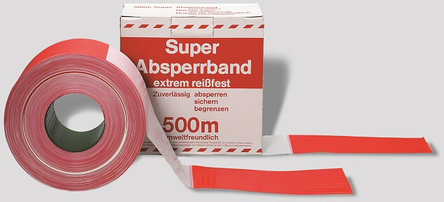 Absperrband aus PVC, 80 mm breit